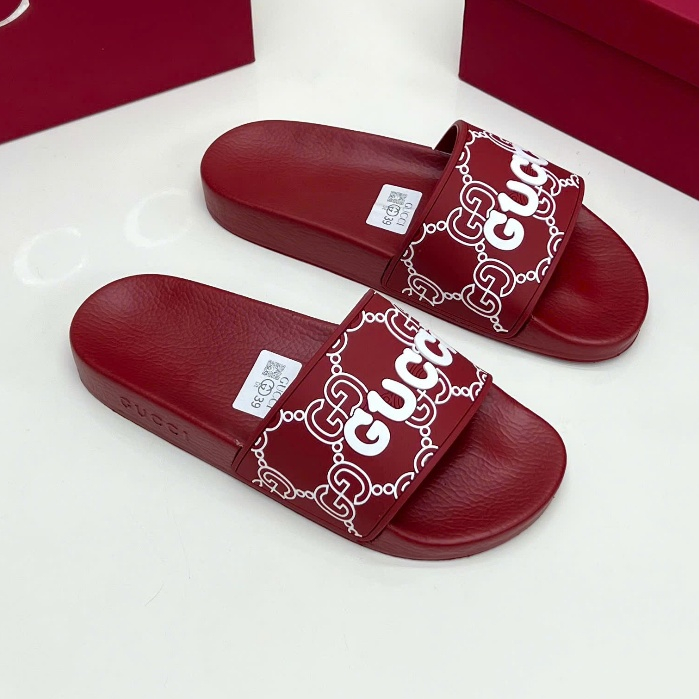 Dép Lê GC đỏ Unisex - Đế Đôi Siêu Bền, Quai Cao Su 3 Lớp Cao Cấp Chống Trơn Trượt Hot 2025 size 37-43