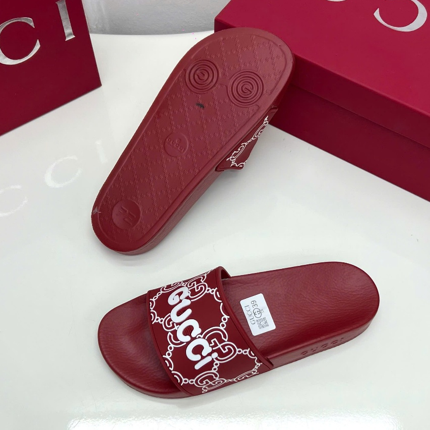 Dép Lê GC đỏ Unisex - Đế Đôi Siêu Bền, Quai Cao Su 3 Lớp Cao Cấp Chống Trơn Trượt Hot 2025 size 37-43