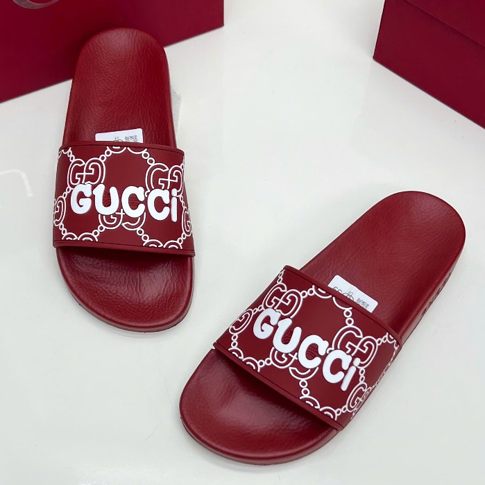 Dép Lê GC đỏ Unisex - Đế Đôi Siêu Bền, Quai Cao Su 3 Lớp Cao Cấp Chống Trơn Trượt Hot 2025 size 37-43