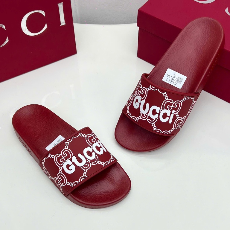 Dép Lê GC đỏ Unisex - Đế Đôi Siêu Bền, Quai Cao Su 3 Lớp Cao Cấp Chống Trơn Trượt Hot 2025 size 37-43