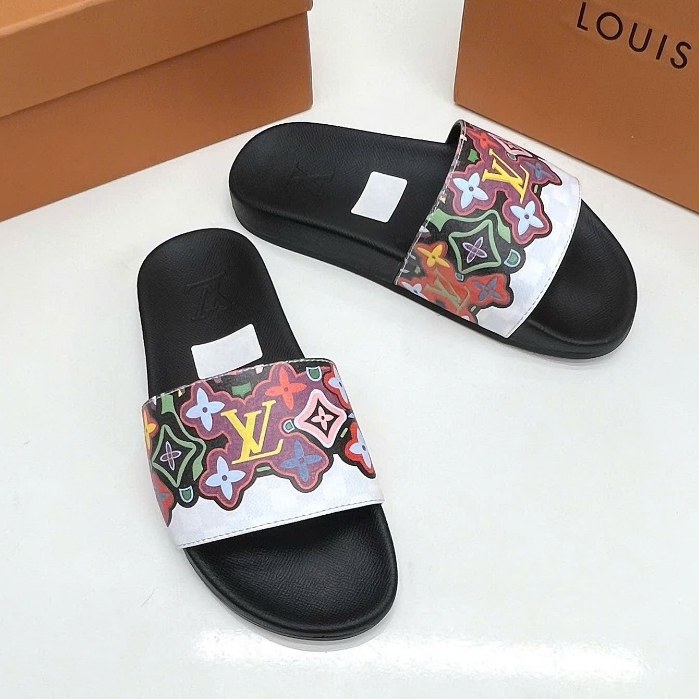 Dép Nam Quai Ngang L..ouis Vuitton Monogram Luxury Hot Trend , Dép Nam .L...V.  Đế Cao Su Siêu Êm 2025.