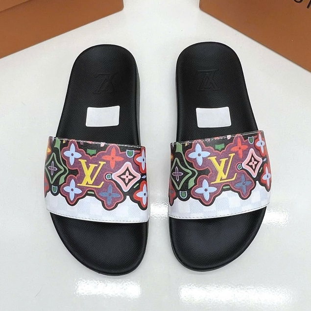 Dép Nam Quai Ngang L..ouis Vuitton Monogram Luxury Hot Trend , Dép Nam .L...V.  Đế Cao Su Siêu Êm 2025.