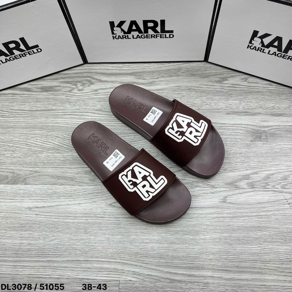 Dép Nam BEMAN karl, quai ngang da sít nguyên tấm, đế cao su non nguyên khối, dép hai màu nâu, đen