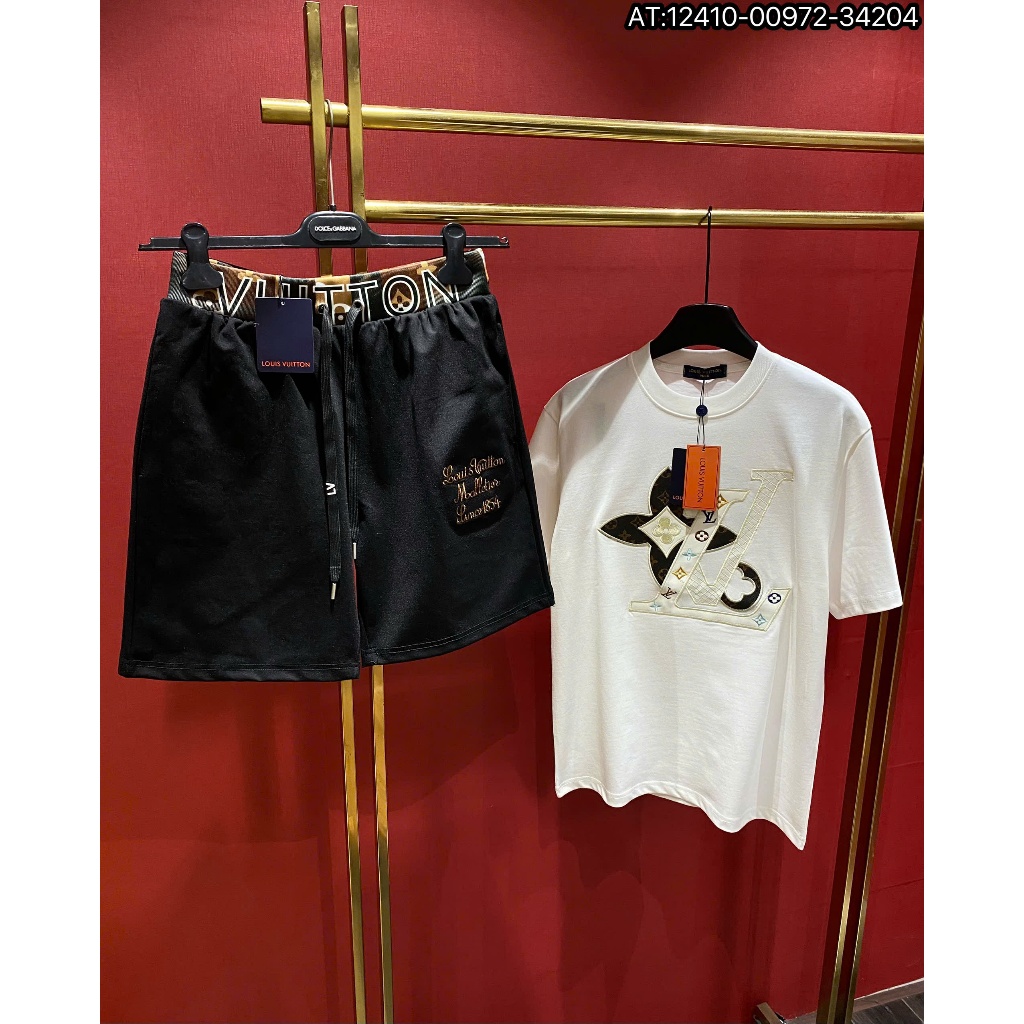 Bộ Áo Phông L vê Unisex Form Rộng Tay Lỡ, Áo Phông Nam Nữ Vải Cotton 2 Chiều Dày Dặn