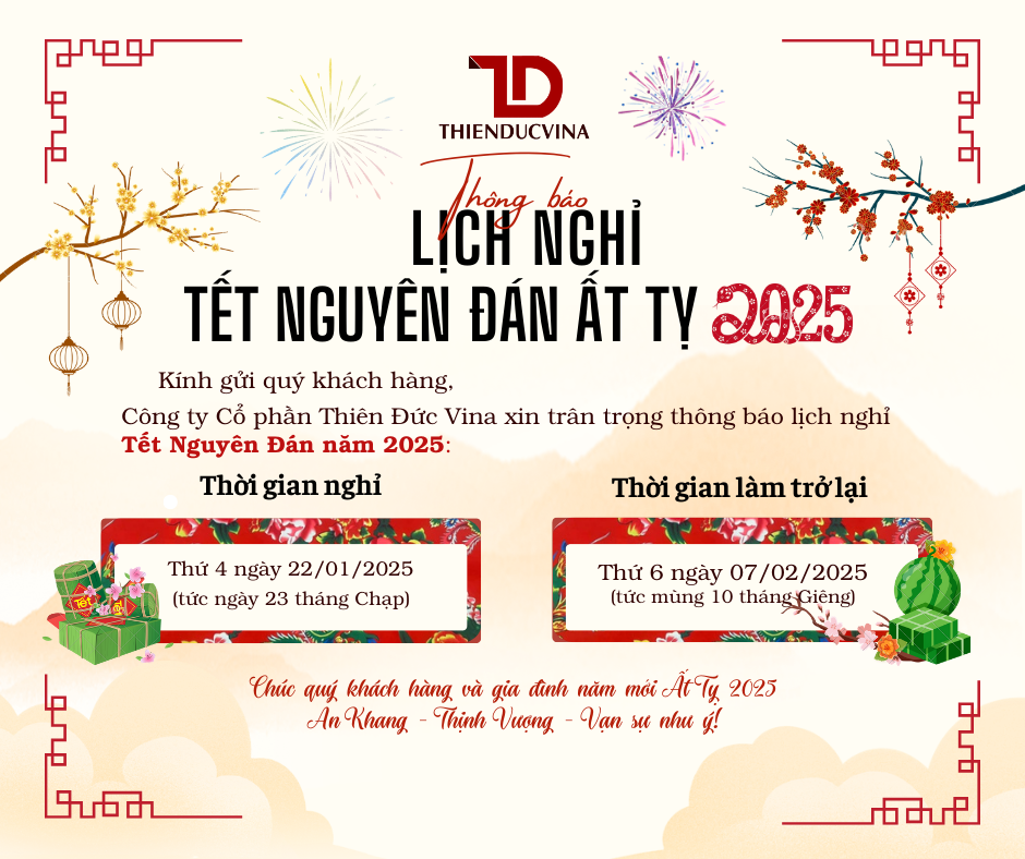 THÔNG BÁO NGHỈ TẾT NGUYÊN ĐÁN ẤT TỴ 2025