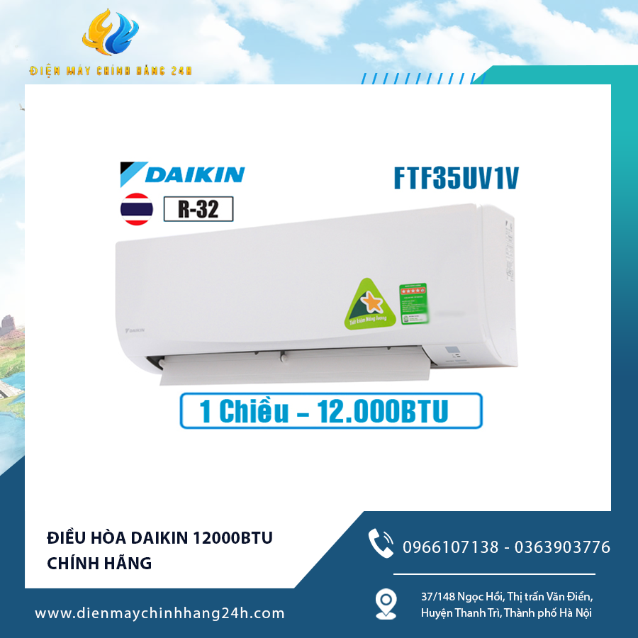 Điều hòa Daikin 12000BTU chính hãng - Giải pháp làm mát tối ưu