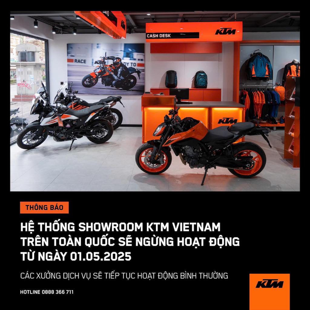2 thương hiệu mô tô KTM và Husqvarna đồng loạt đóng cửa showroom tại Việt Nam, chuẩn bị đổi nhà phân phối mới