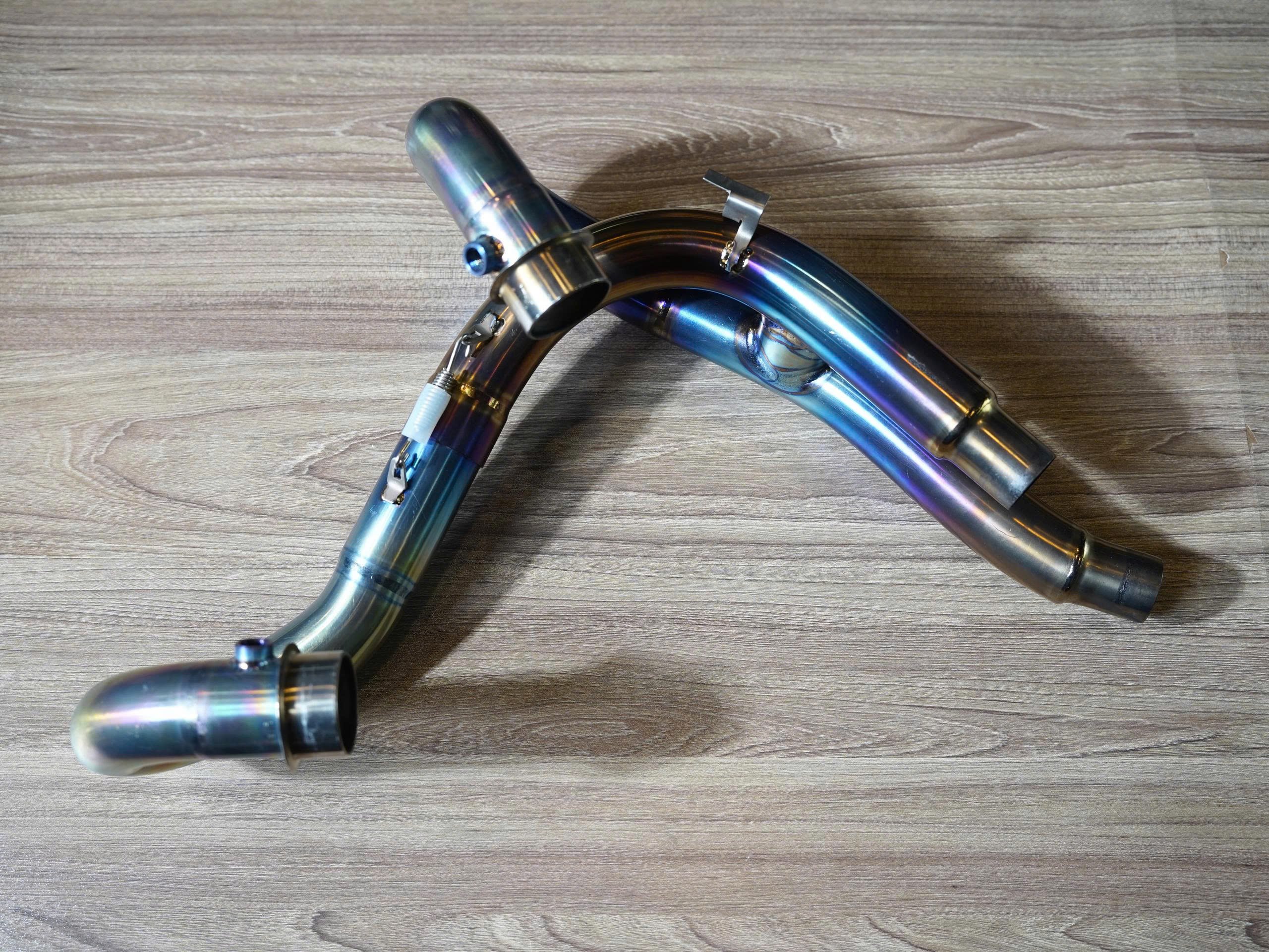 Cổ pô titan custom cho Triumph Scrambler 1200 - 481 KG