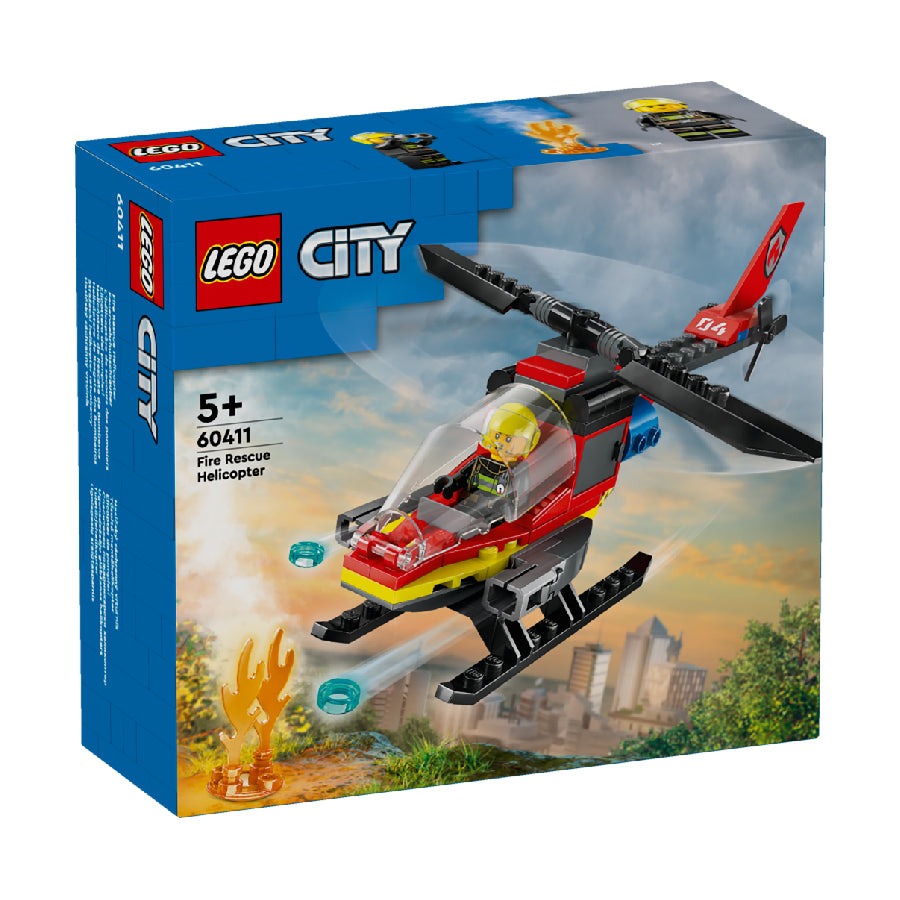 Đồ chơi lắp ráp Trực thăng cứu hỏa LEGO CITY 60411