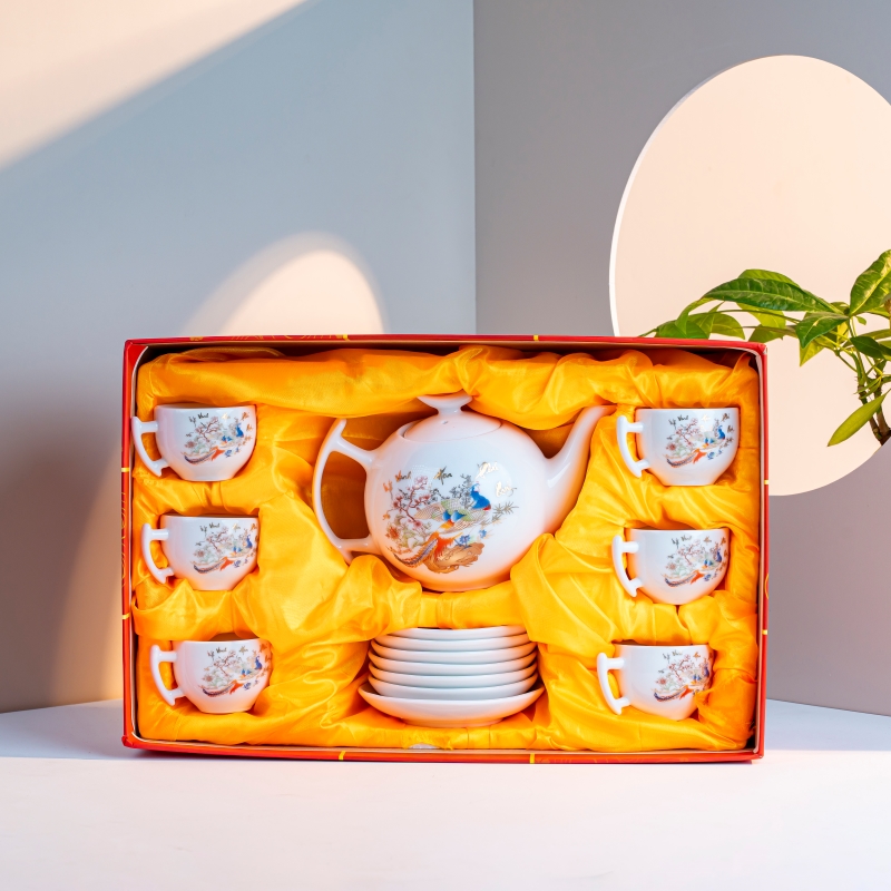 Bộ ấm chén sứ Vinh Hoa Phú Qúy