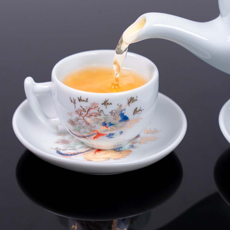 Bộ ấm chén sứ Vinh Hoa Phú Qúy