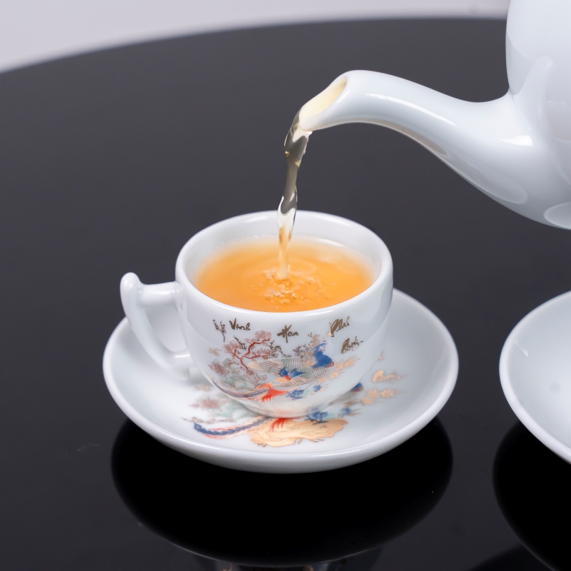 Bộ ấm chén sứ Vinh Hoa Phú Qúy