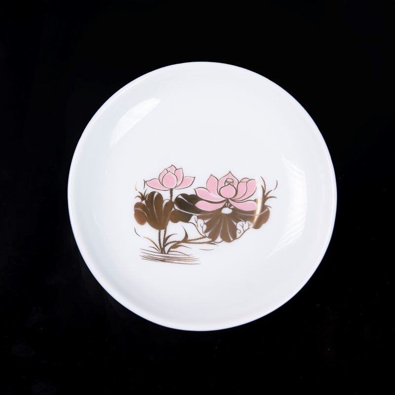 Bộ ấm chén sứ Ruby họa tiết hoa sen