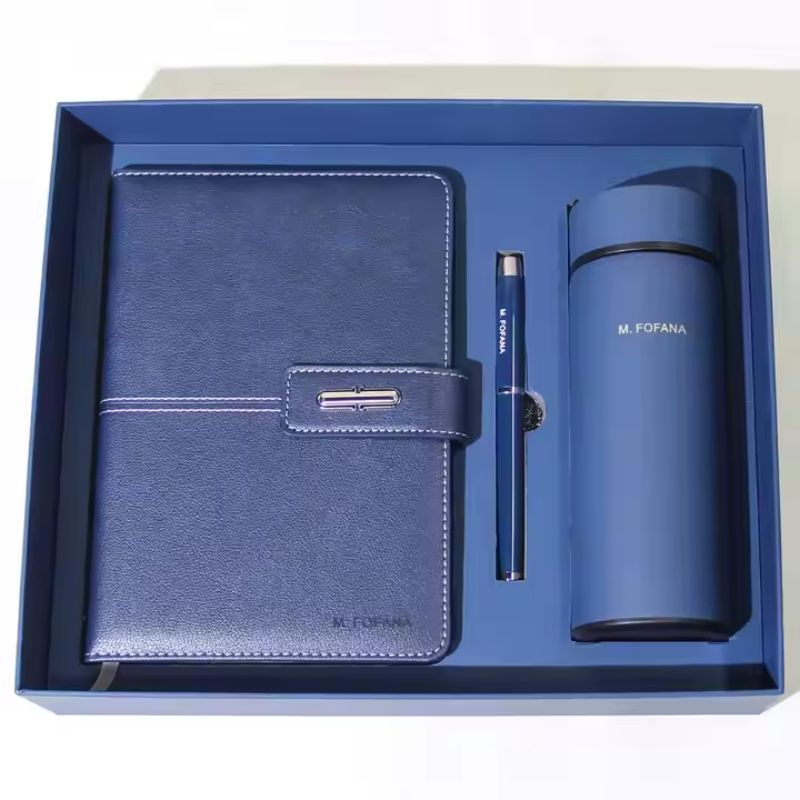 Bộ quà tặng doanh nghiệp sang trọng Bình giữ nhiệt và Sổ tay Ruby