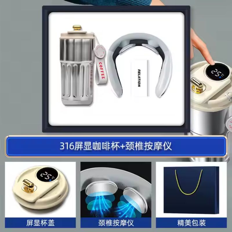 Bộ quà tặng VIP Mát xa cổ và Cốc cà phê Ruby