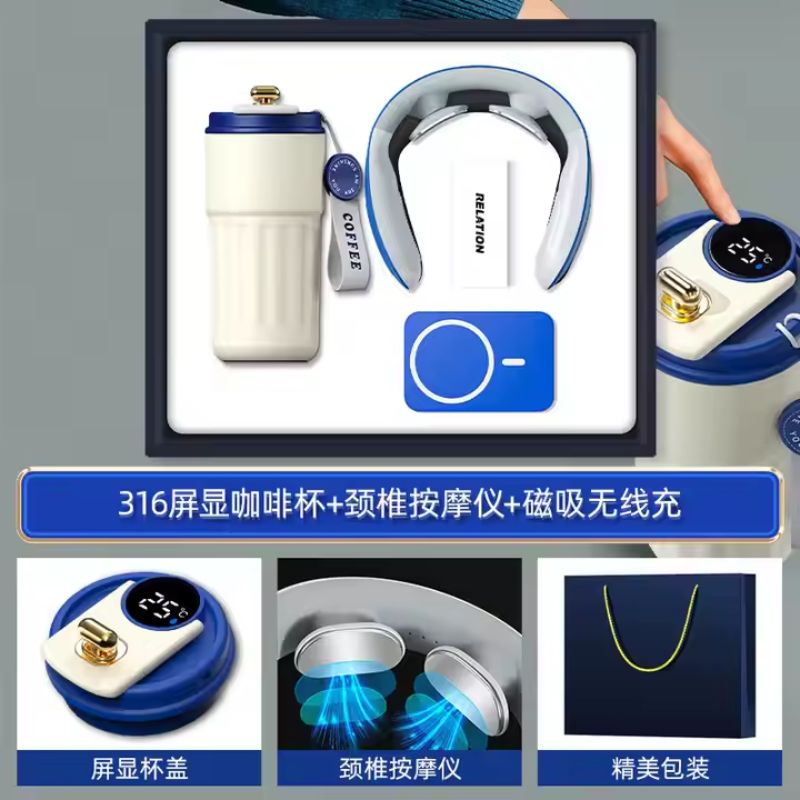 Bộ quà tặng VIP Mát xa cổ và Cốc cà phê Ruby