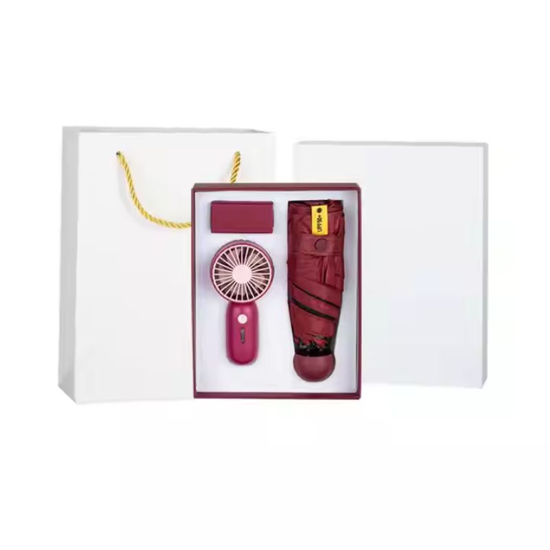 Quà tặng mùa hè Quạt mini Ô dù in logo Ruby