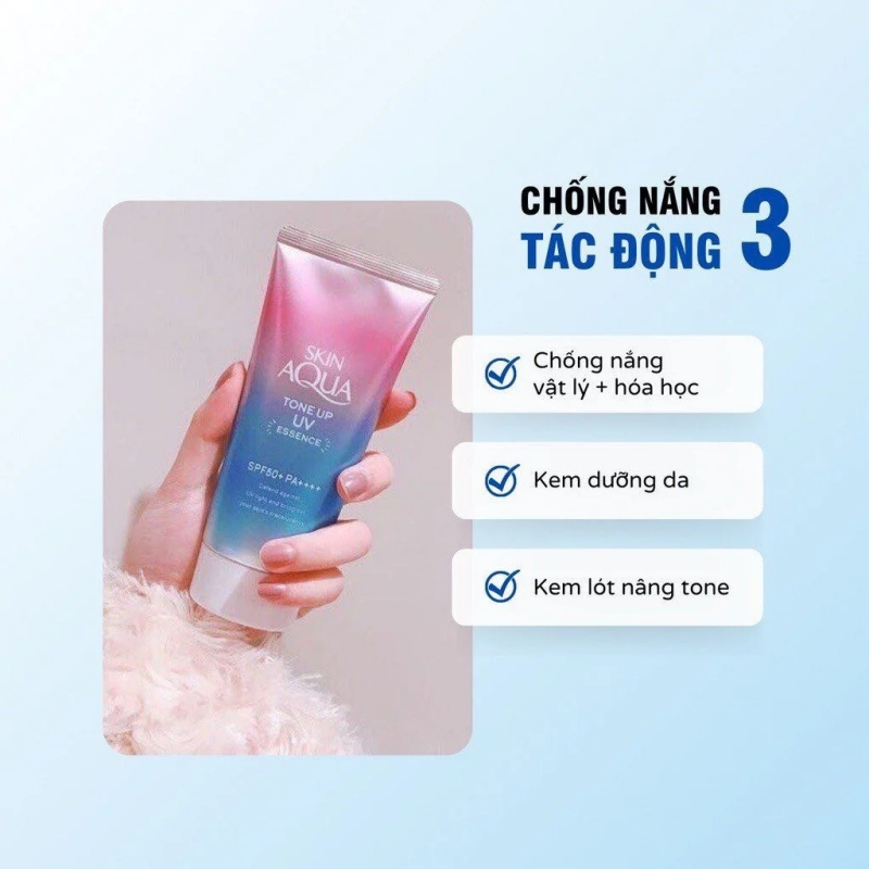 Kem chống nắng Skin Aqua Tone Up Essence Lavender SPF 50+/PA++++