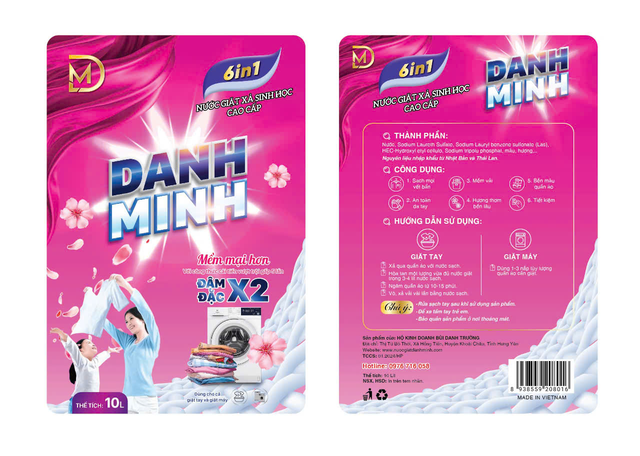 Nước giặt xả sinh học cao cấp hương nước hoa 10L