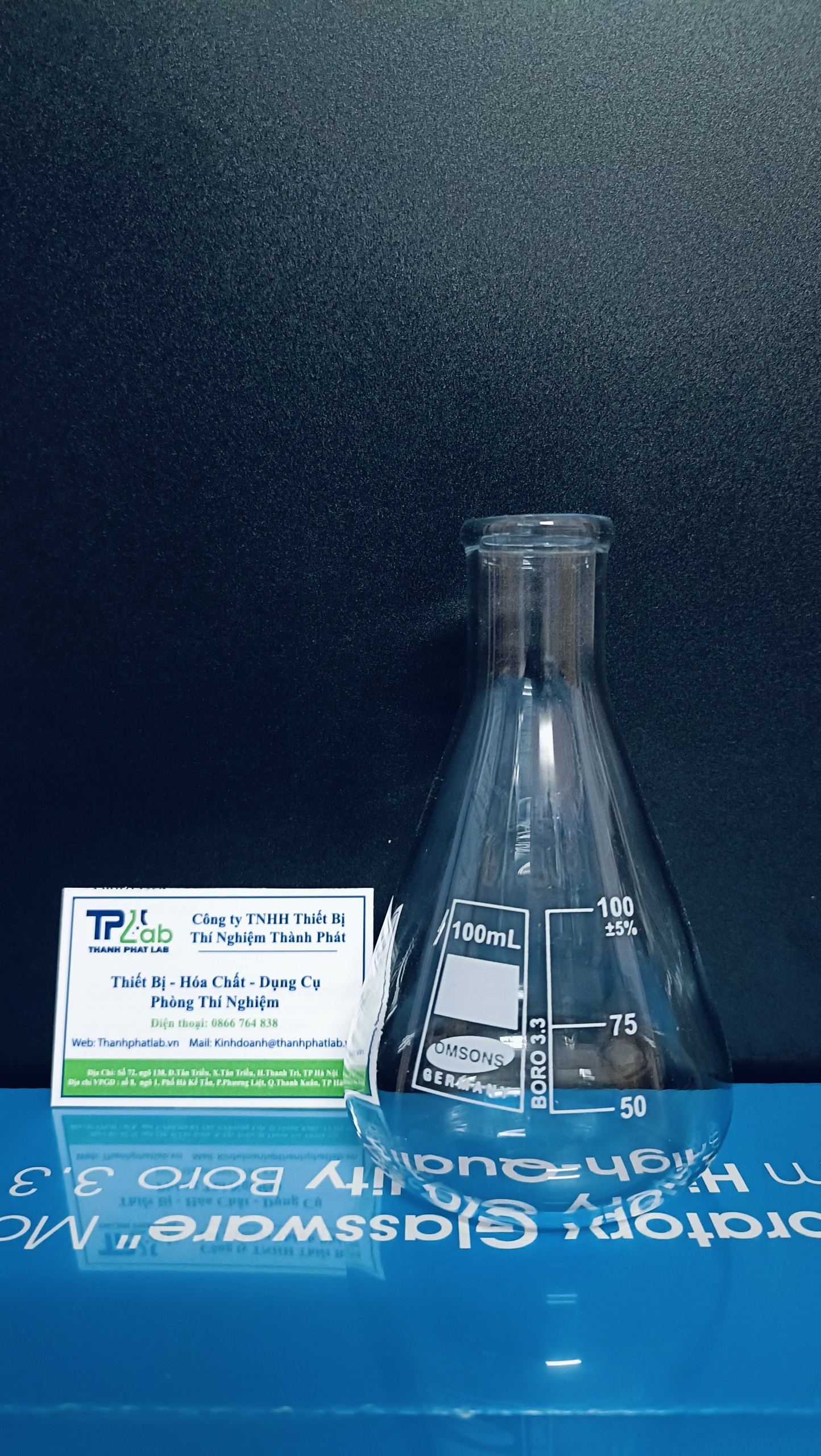 Bình tam giác 100ml, Hãng OMSONS GERMANY