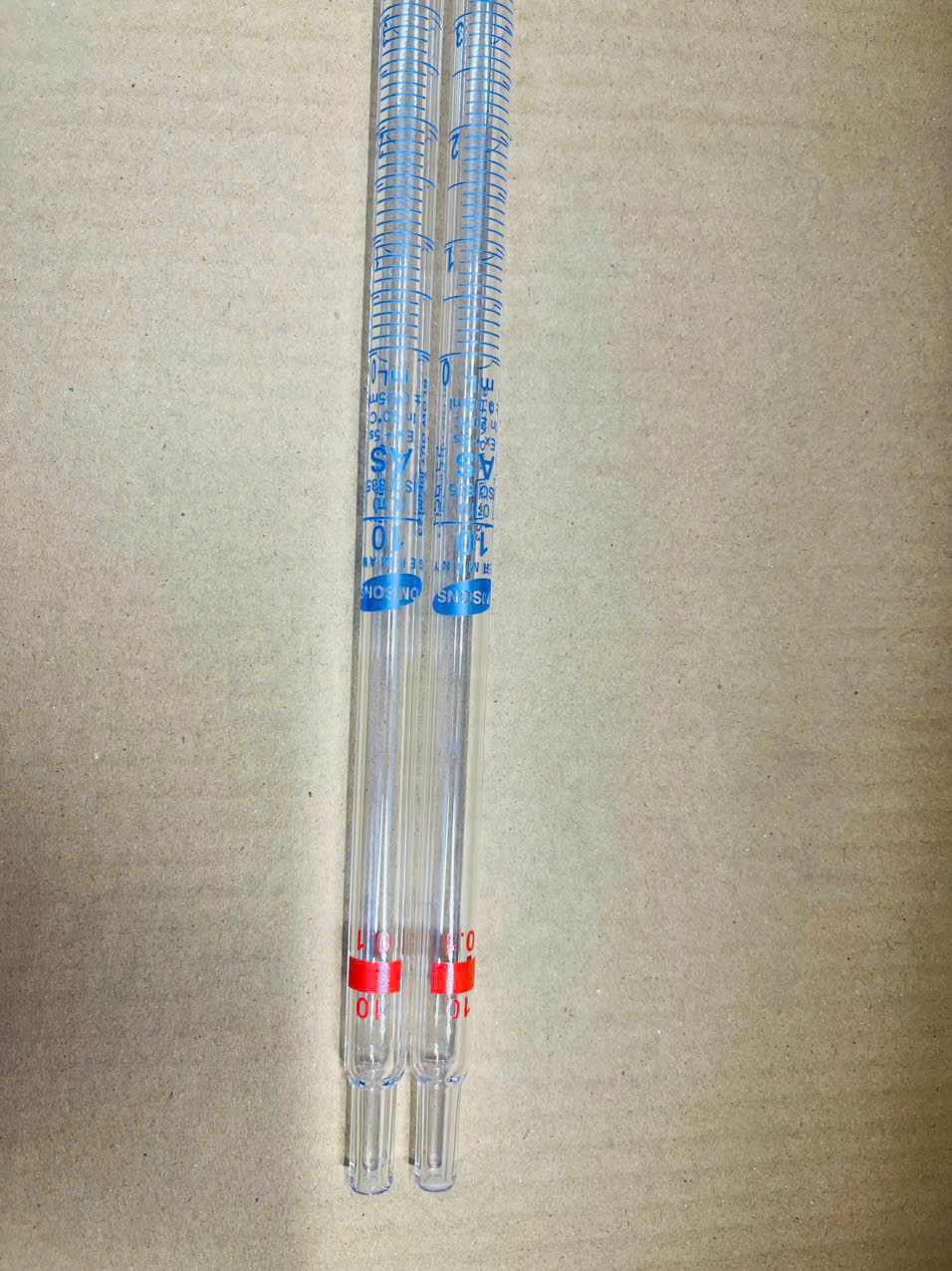 Pipet thẳng 10ml, Class A, Hãng OMSONS GERMANY