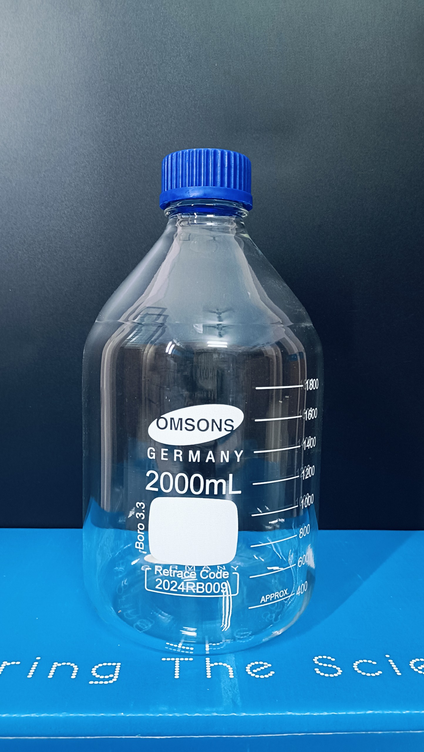 Chai trung tính trắng nắp vặn xanh 2000ml, Hãng OMSONS GERMANY