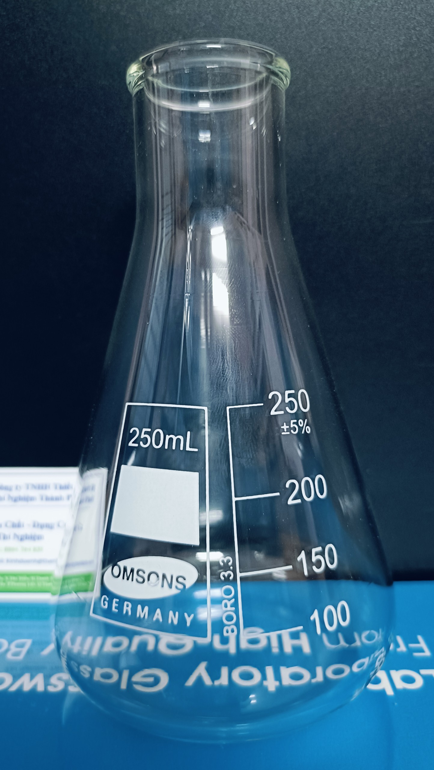Bình tam giác 250ml, Hãng OMSONS GERMANY