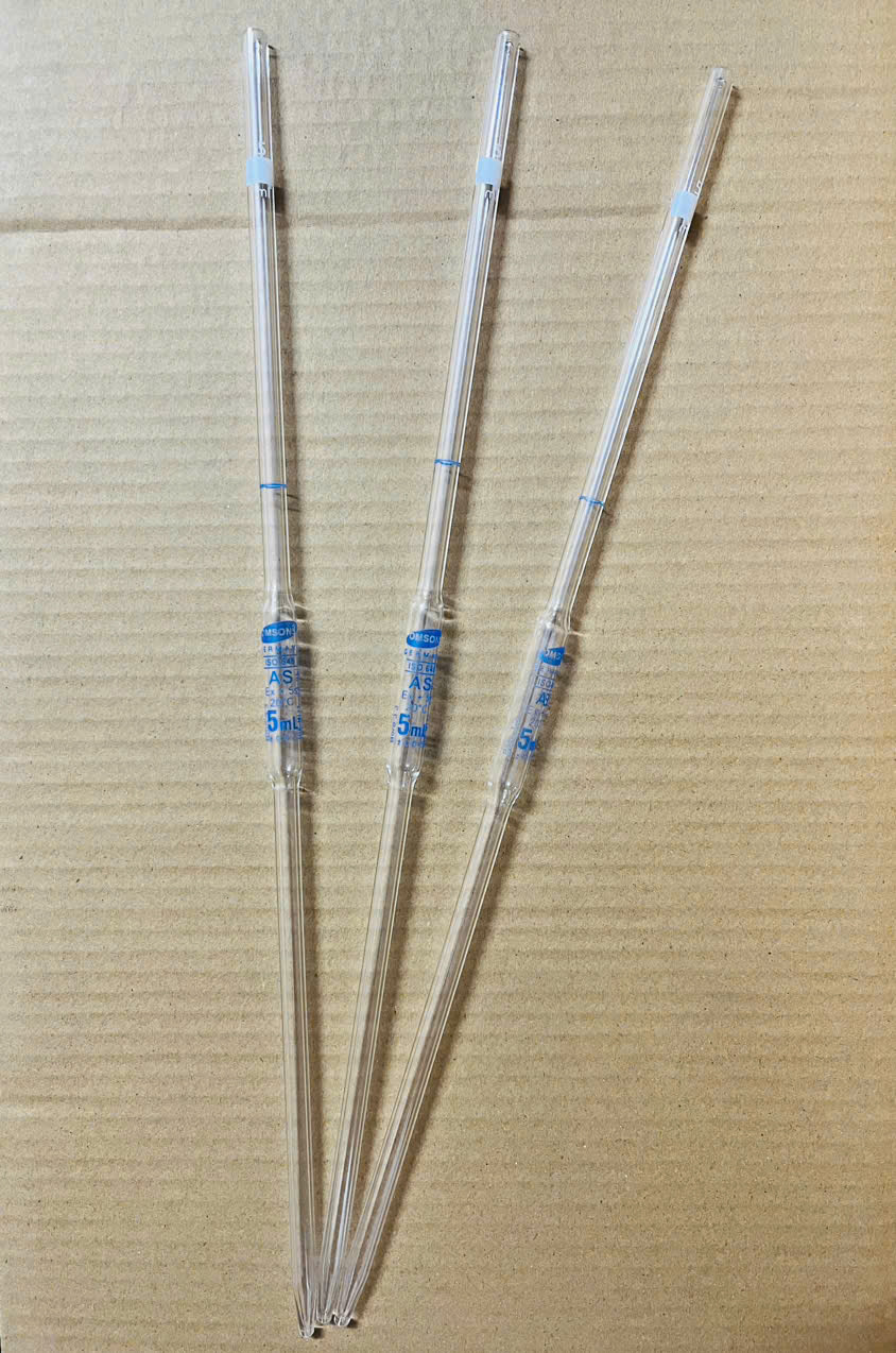 Pipet bầu 5ml, Class A, Hãng OMSONS GERMANY
