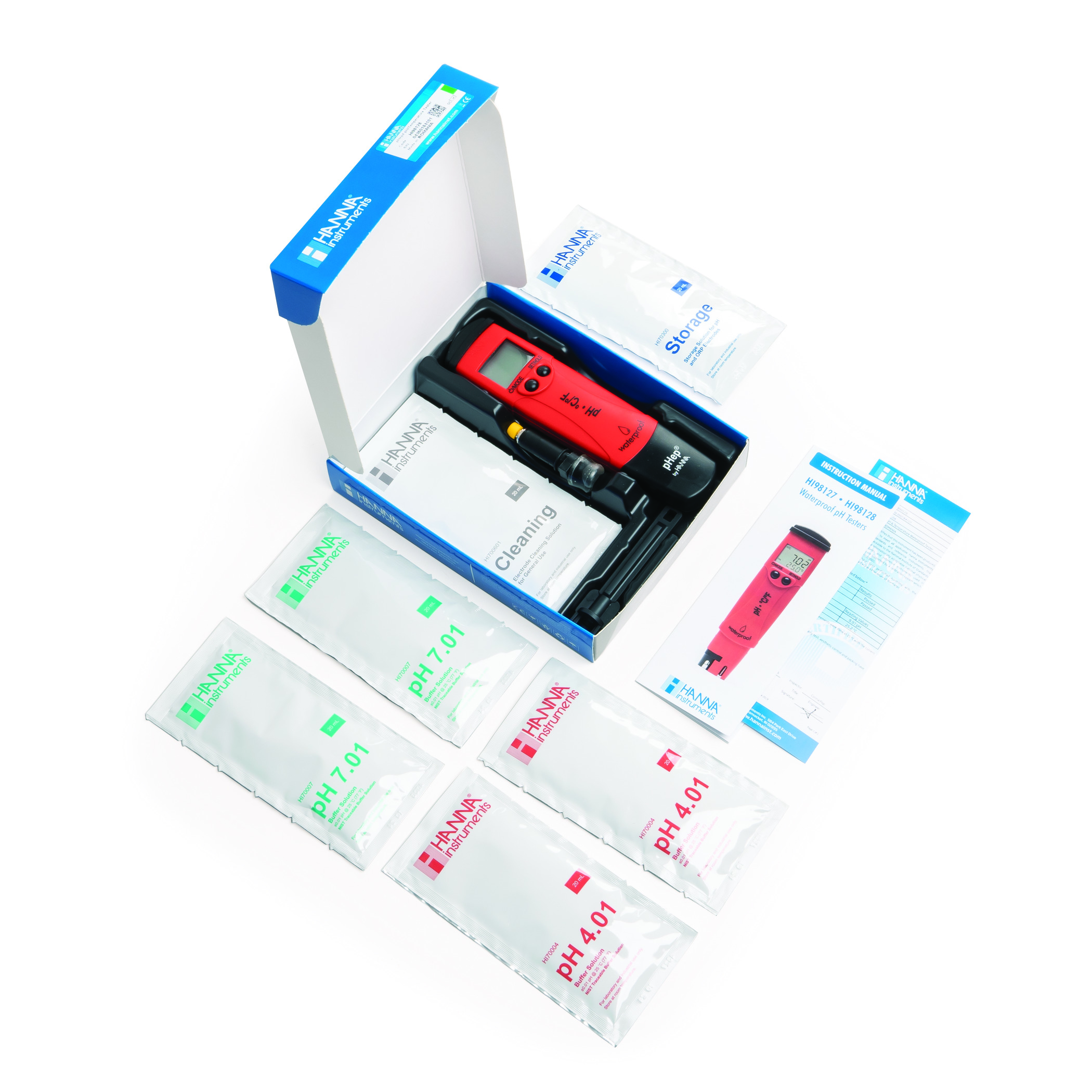 Bút đo pH/Nhiệt độ độ phân giải 0.1 HI98127, Hãng Hanna Instruments