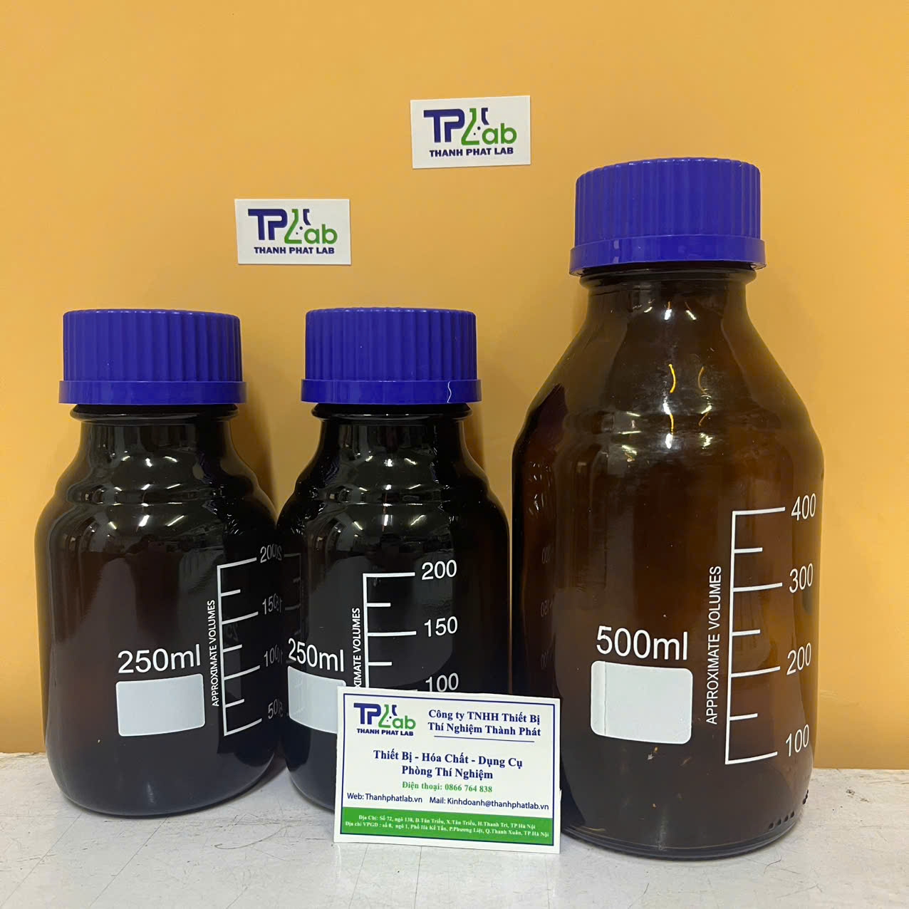 Chai nắp vặn nâu 500ml, Hãng Govlab