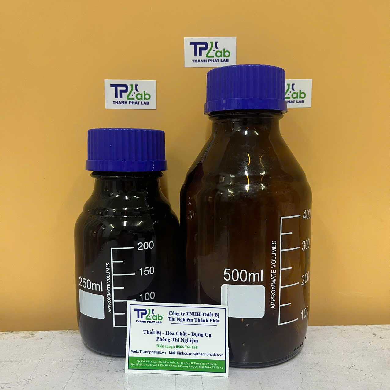 Chai nắp vặn nâu 500ml, Hãng Govlab