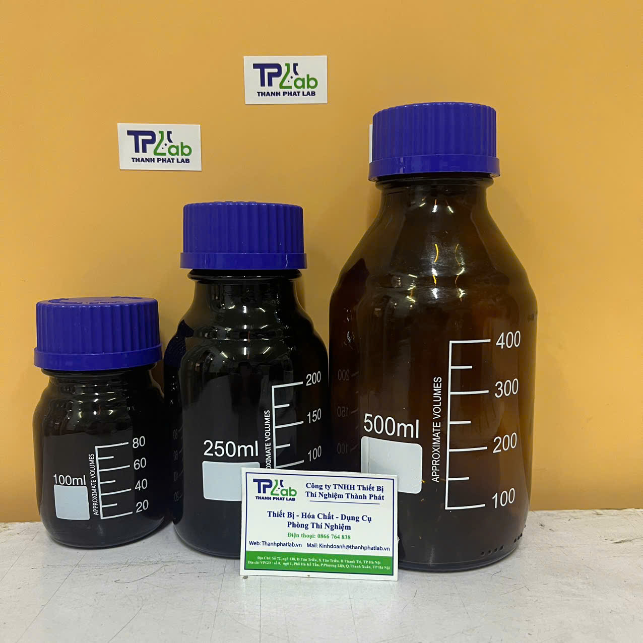 Chai nắp vặn nâu 100ml, Hãng Govlab