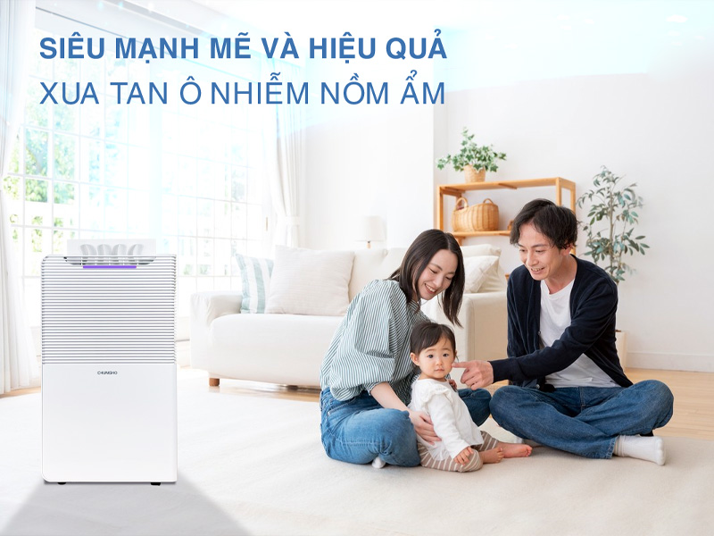 ChungHo AD 150 là sự kết hợp hoàn hảo giữa máy lọc không khí và máy hút ẩm, giúp bạn giải quyết đồng thời các vấn đề về độ ẩm và chất lượng không khí.