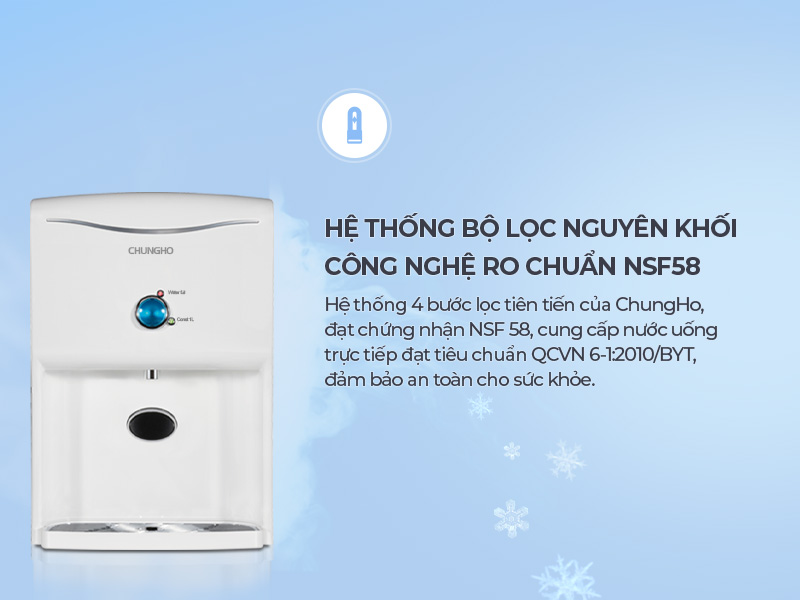 Máy lọc nước ChungHo Ambient CHP-1270D – Lọc nước hiệu quả, thiết kế hiện đại cho không gian sống và làm việc.