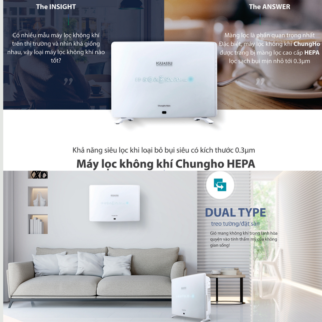 Máy Lọc Không Khí ChungHo Whirls Silent HEPA