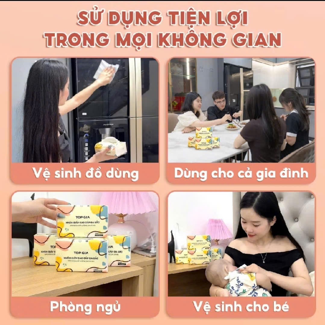 THÙNG 20 GÓI GIẤY RÚT TOPGIA ĐA SẮC