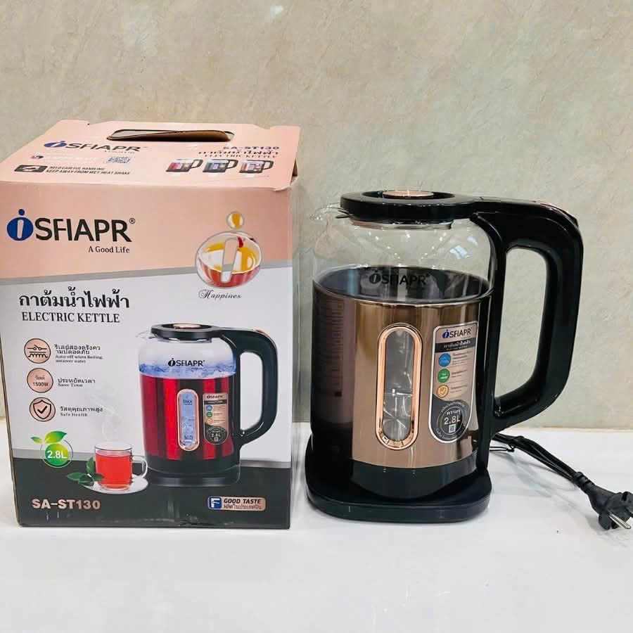 Ấm Siêu Tốc thủy tinh SFIAPRT ST130 dung tích 2.8L- 1500W