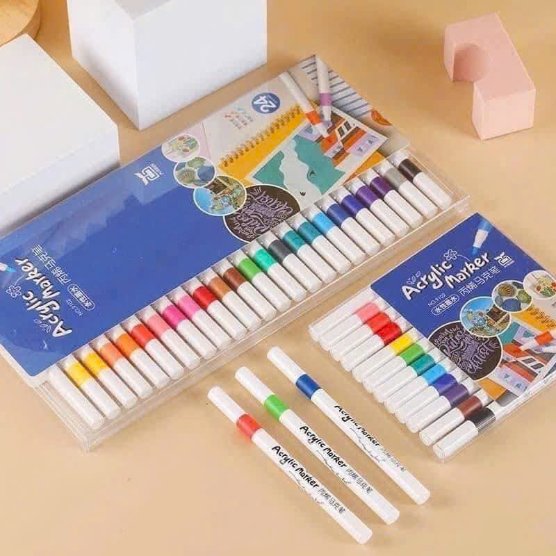 BỘ MÀU XỊN ACRYLIC 60 MÀU CHO BÉ
