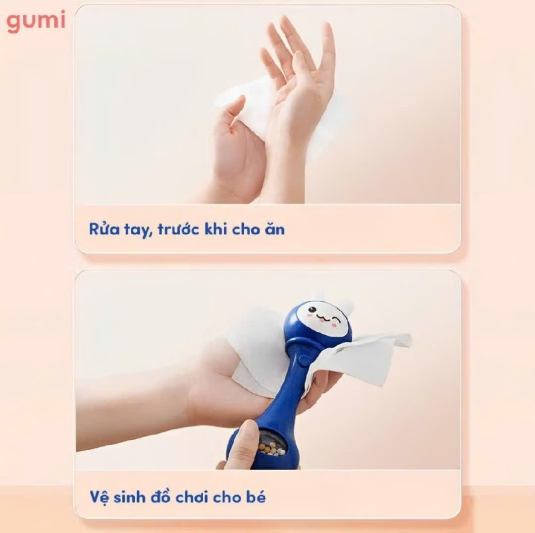 set 10 gói khăn ướt gummi