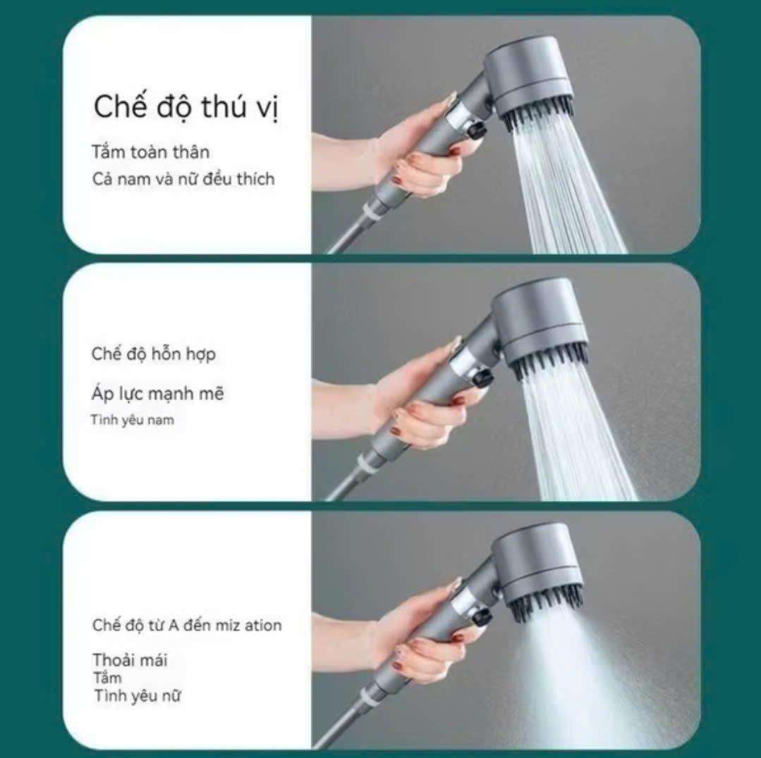 VÒI SEN TĂNG ÁP ĐẦU VÒI MASSAGE 4 IN 1