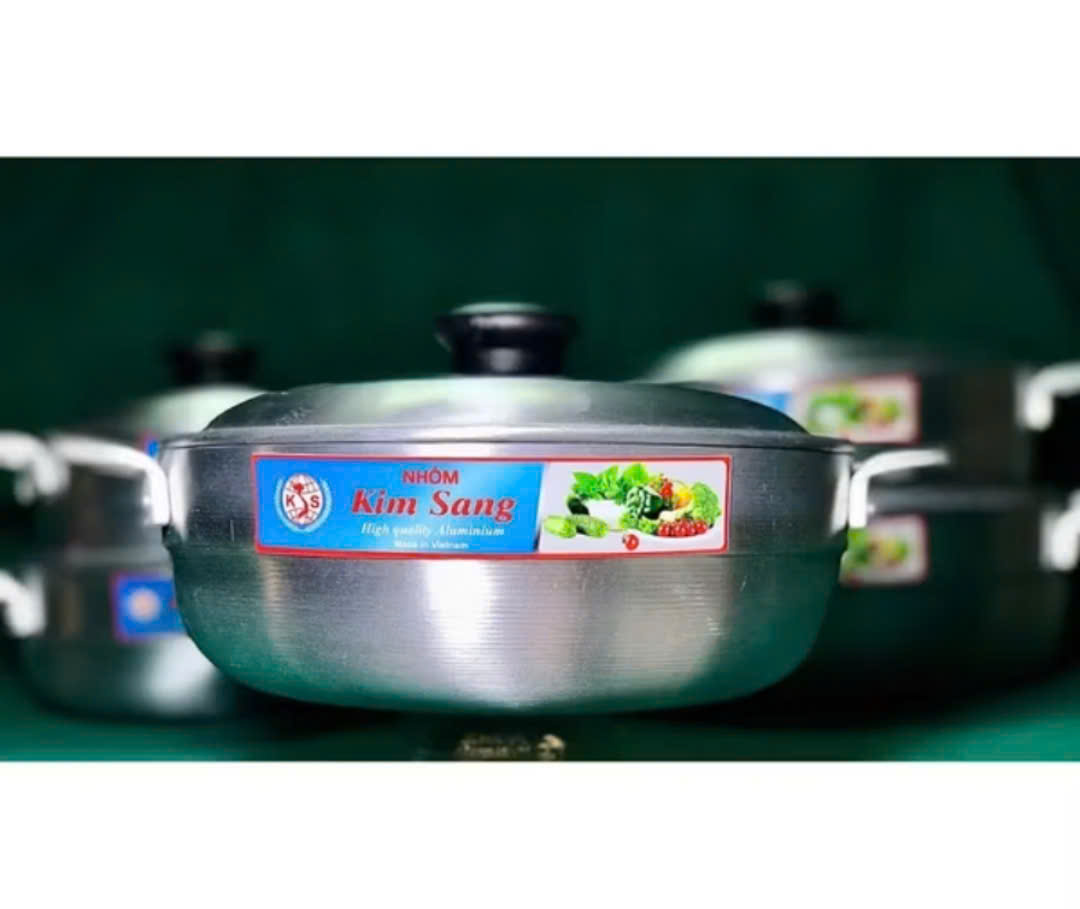 Nồi Lẩu Nhôm Có Nắp Đậy Kim Sang SIZE 26CM