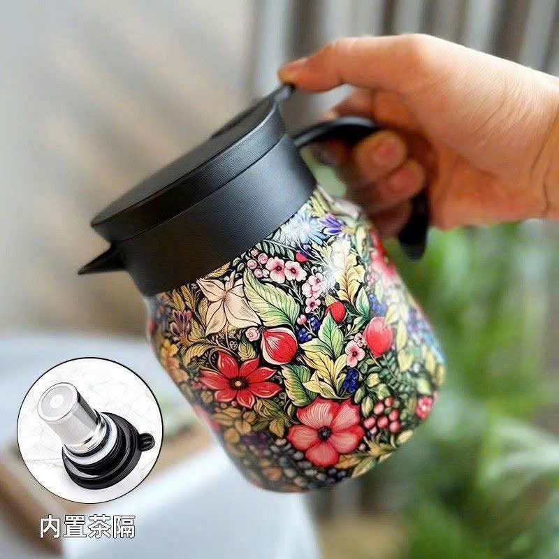 Bình Pha Trà Giữ Nhiệt Họa Tiết 1000ml