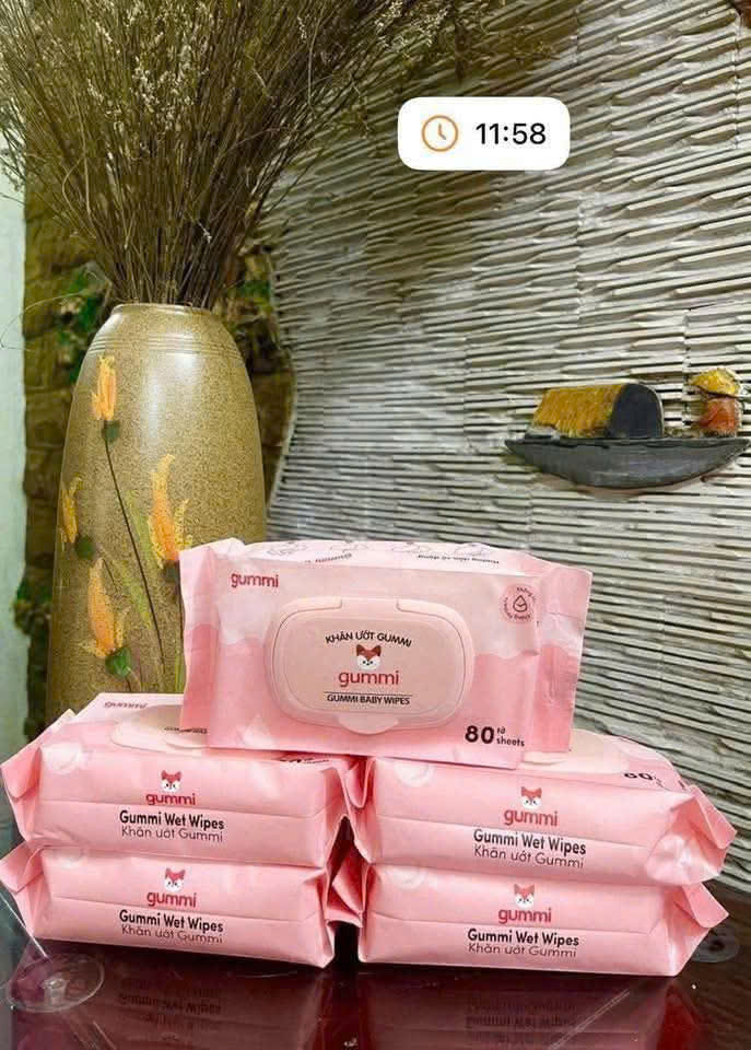 set 10 gói khăn ướt gummi