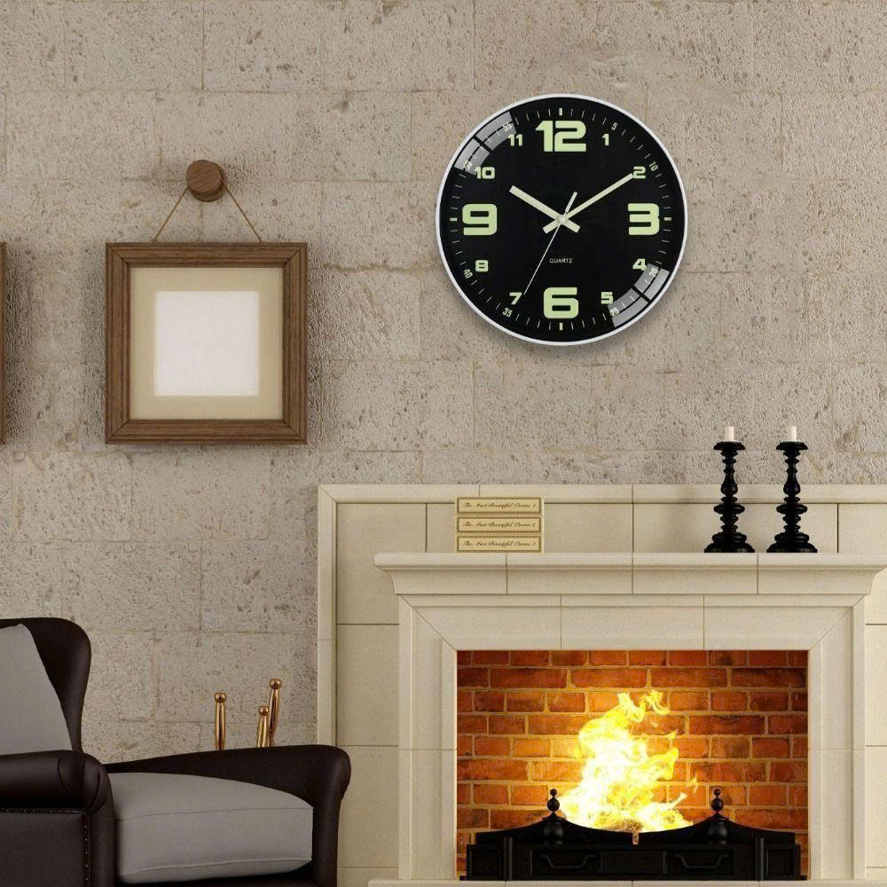 Đồng Hồ Treo Tường Quartz Kim Trôi Dạ Quang Cao Cấp-20cm