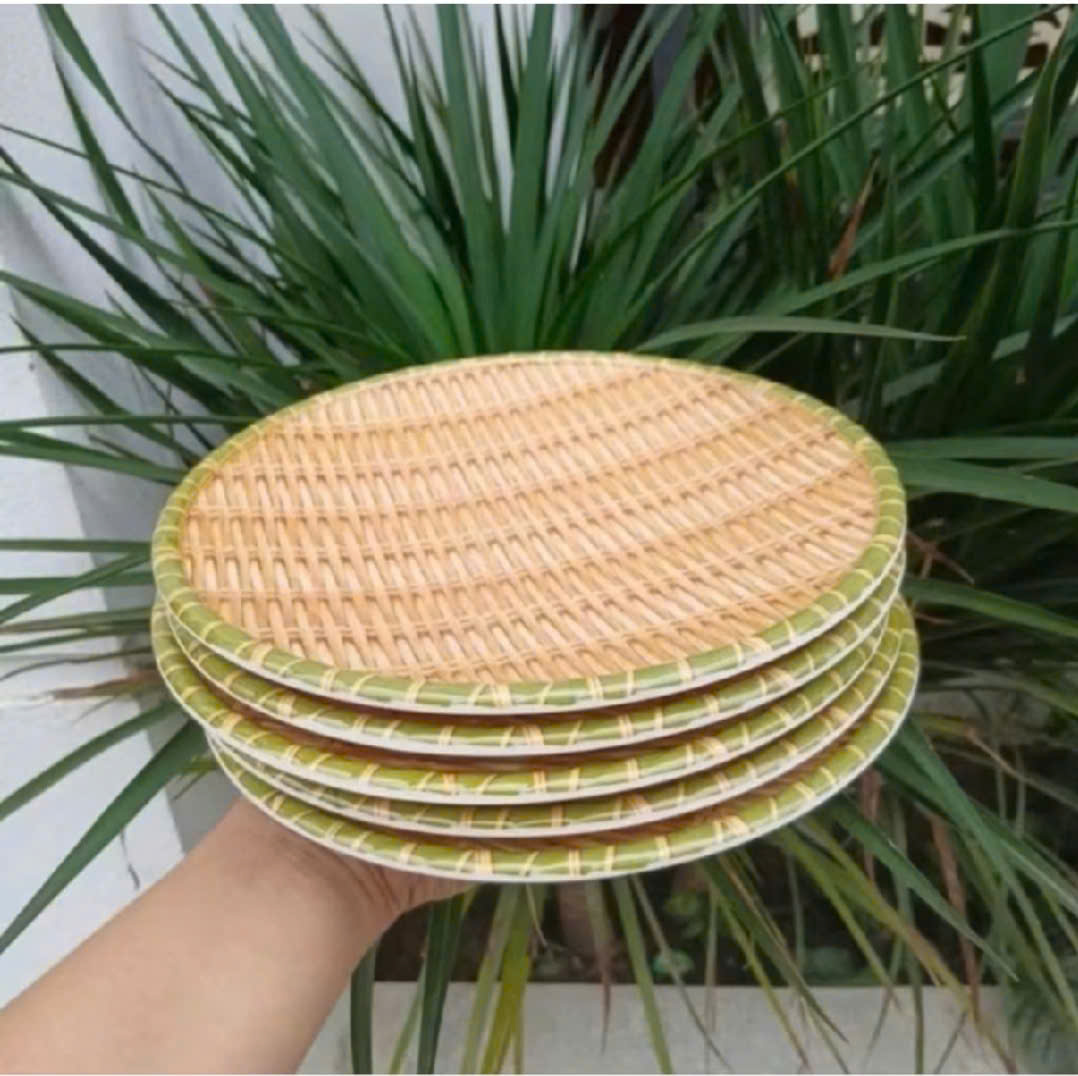 📌 📌 Đĩa Phíp Mẹt Nhựa Giả Mây Tre Cao Cấp SIZE 31CM