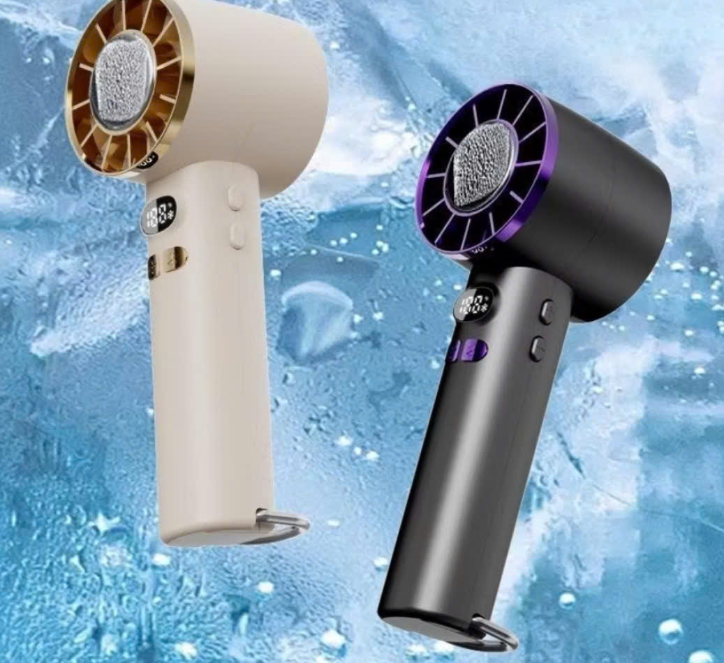 Quạt Cầm Tay Mini Cao Cấp Có Sò Lạnh – Gió Mạnh, Làm Mát Nhanh