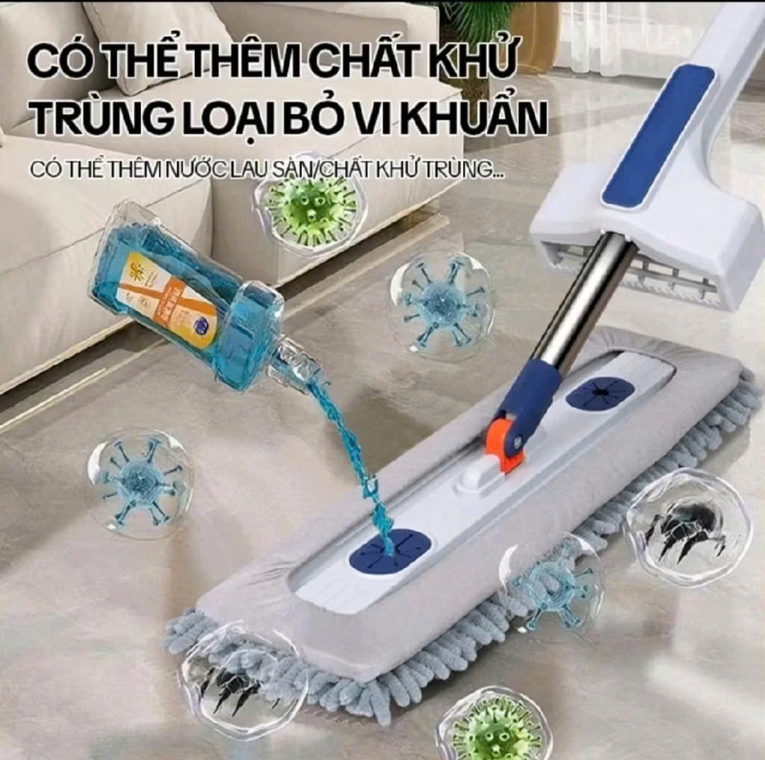 Cây lau nhà tự vắt 45cm sản phẩm cao cấp, thế hệ mới nắm 2026