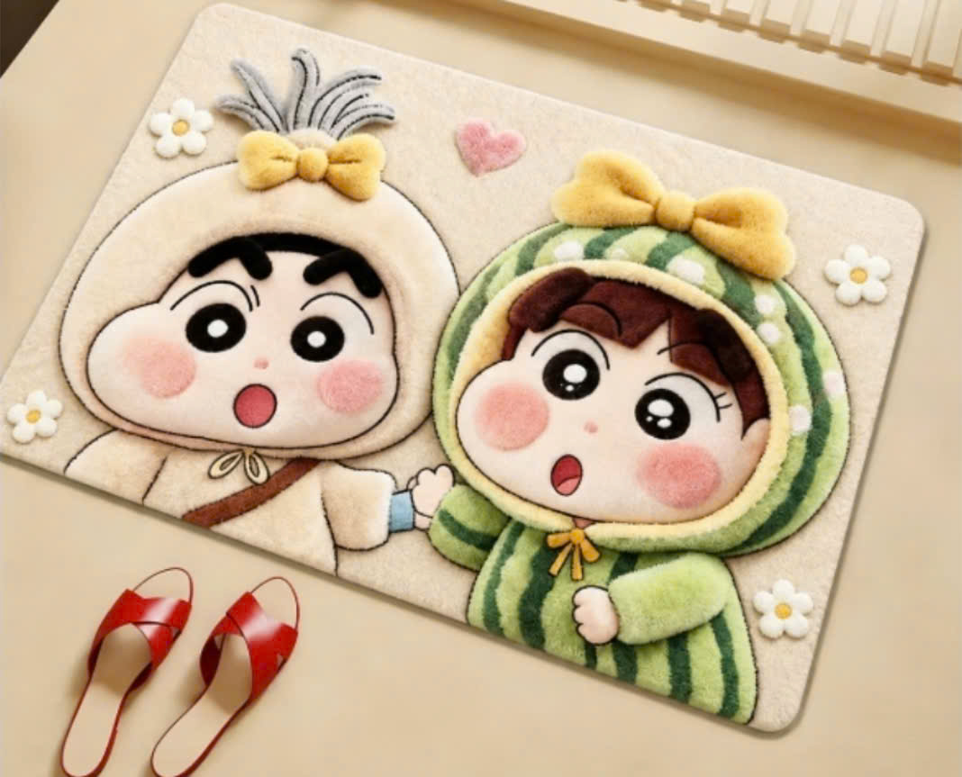 Thảm Chân Hoạt Hình Crayon Shin