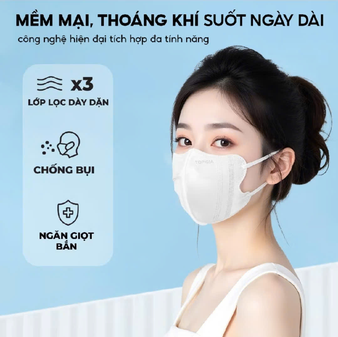 Thùng 100 Cái Khẩu trang 5D TOPGIA