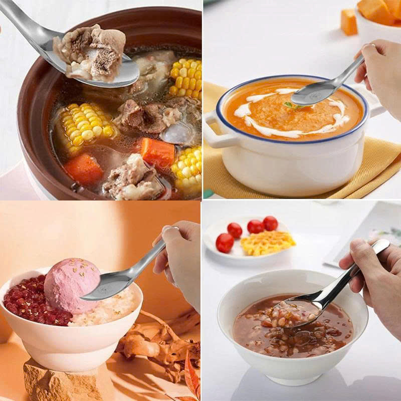 SET 10 Thìa , Muỗng Ăn Cơm ,Phở Bún Súp Làm Bằng Inox 304 Tiện Dụng
